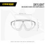 Lunettes de bain pour adultes Cressi-Sub Skylight Noir Adultes