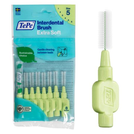 Brosses interdentaires Tepe 0,8 mm Vert Super doux (8 Pièces)