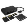 ICY BOX IB-CR401-C3 lecteur de carte mémoire USB 3.2 Gen 1 (3.1 Gen 1) Type-C Noir