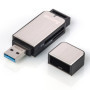 Hama 123900 lecteur de carte mémoire USB 3.2 Gen 1 (3.1 Gen 1) Noir, Argent