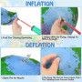 8 Pièces Globe Gonflable PVC Globe Terrestre Gonflable Globe de Balle pour Jouer à la Plage ou l'enseignement,16 Pouces