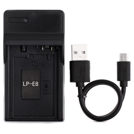 LP-E8 USB Chargeur pour Canon EOS 550D, EOS 600D, EOS 650D, EOS 700D, EOS Kiss X4, X5, X6i, EOS Rebel T2i, EOS Rebel T3i, EOS Re