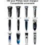 15V Chargeur Tondeuse/Rasoir pour Philips Norelco HQ8505 Serie 3000 5000 7000 9000, QP6520 QP6510 QP6620 MG5750 MG7790, Adaptate