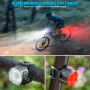 Lumiere Velo, USB Rechargeable Avant et Arrière Vélo Lumière, Eclairage Velo à LED étanche IPX5, 6 Modes D'éclairage, Adaptés po