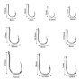 Skyzone Hameçon de Pêche, Lot de 500 Hameçons en Acier Carbone 10 tailles assorties (3#-12#) avec ardillons hameçons mer avec bo