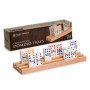 Yellow Mountain Imports Racks/Plateaux de Dominos en Bois de Hêtre (25 Centimètres) - Ensemble de 4 - Supports de Dominos pour M