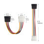 Cable Matters Câble d'alimentation Molex vers SATA à 4 Broches de Ensemble 3 Pièces(SATA vers Molex) - 15cm