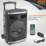 Pyle Enceinte Bluetooth Puissante-600 W, Enceinte Sono Portable, sans Fil, Eclairage LED et avec Roues, SD/USB/AUX, Karaoke Adul