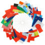 Juvale Drapeaux Pays du Monde Internationaux pour Bureau 21 x 13,9 cm avec Supports de 30 cm (Paquet de 24)