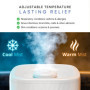 MIKO Humidificateur avec brume fraîche et chaude, humidificateurs à ultrasons pour grande pièce – Filtre à eau, mode automatique