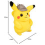 Bandai - Pokémon - Film Détective Pikachu - Peluche Détective Pikachu - Peluche 20 cm toute douce de Pikachu avec sa casquette -