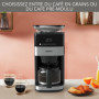 Krups Grind Aroma Cafetière filtre programmable, Broyeur à grains automatique intégré, Café grains ou moulu, 1,25 L, 10 tasses, 