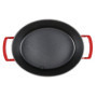 Sitram COCOTTE ovale en fonte émaillée grande capacité 6,5 litres - Extérieur rouge brillant, intérieur noir mat - toutes source
