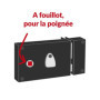 THIRARD - Serrure Applique 4 Gorges Fouillot 140X80 Droite, Noir