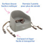 Tigex Rehausseur de Chaise Enfant, Compact et Facile à Transporter, 6-36 Mois (15kg), Taupe