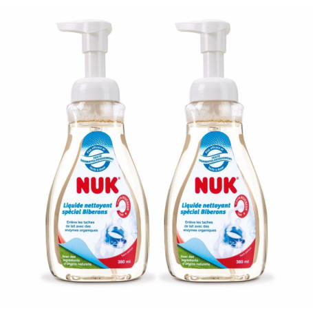 NUK Liquide Vaisselle pour Biberons et Accessoires | 380 ml | 2 flacons