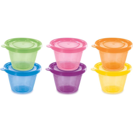 dBb Remond Petit Pot Conservation Bébé, Boîte Conservation Alimentaire, Pot Bébé Repas – Boîte Congélation, Lot de 6 pots x 120 
