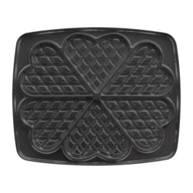 LAGRANGE Jeu de plaques Gaufres Coeur, compatible avec tous les gaufriers "Super2", Plaques en aluminium moulé, Revêtement antia
