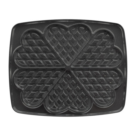 LAGRANGE Jeu de plaques Gaufres Coeur, compatible avec tous les gaufriers "Super2", Plaques en aluminium moulé, Revêtement antia