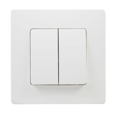 Legrand 396471 Commutateur double NL BL MONOBLOC