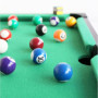 Mini Table de Billard Americain - Mini Billard Mobile - Revêtement Feutrine Vert - 2 Queues, 16 Boules, Triangle et Craie - Coul