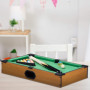 Mini Table de Billard Americain - Mini Billard Mobile - Revêtement Feutrine Vert - 2 Queues, 16 Boules, Triangle et Craie - Coul