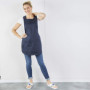 Hurry Jump Tablier Chasuble Blouse chasuble Coloris Marine Encolure Carrée Taille coté reglable par pression
