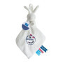 Doudou et Compagnie - Sac à Doudou Lapin UNICEF - 10 Cm Blanc - Idée Cadeau de Naissance Fille et Garçon - Garantie Doudou Perdu