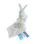Doudou et Compagnie - Sac à Doudou Lapin UNICEF - 10 Cm Blanc - Idée Cadeau de Naissance Fille et Garçon - Garantie Doudou Perdu