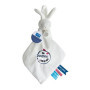 Doudou et Compagnie - Sac à Doudou Lapin UNICEF - 10 Cm Blanc - Idée Cadeau de Naissance Fille et Garçon - Garantie Doudou Perdu