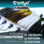 trifyd ® - Leurre Souple Truite Shad de 5 cm, Le Pack de 20 leurres de pêche + 5 têtes plombées
