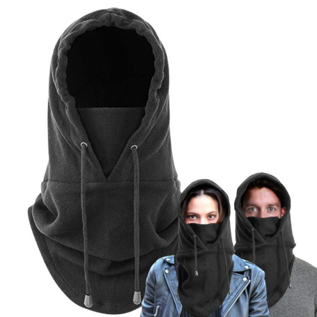 Cagoule Polaire Hiver Multifonction – Bonnet + Echarpe + Cache Cou Homme Femme – Vêtement pour Froid Extreme