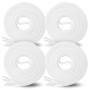 MARKETIFAR Lacets Blancs pour Baskets 100cm-4 Paires Lacets Blancs Plats-Lacet Chaussure-Parfait pour Converse basse et Stan Smi