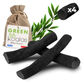 BINCHOTAN de KISHU X4 (160 g) Charbon Actif Purificateur eau robinet Filtre naturel bio pour Carafe Bouteille Fontaine à eau Gou