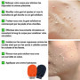 2X Gant Exfoliant De Crin Kessa, Hammam, Gommage naturel Et Efficace, Corps Et Visage Femme Et Homme, Nettoie Et Purifie La Peau