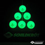 Schildkröt Donic-Schildkröt Balles de Tennis Table Glow in the Dark, 6 Vert Clair, Fluorescentes, Qualité Poly 40+, pour Jouer a