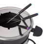 Cloer 6679 Fondues électriques jusqu'à 8 Personnes, Pot en Aluminium revêtu, Protection Anti-éclaboussures Amovible, 8 fourchett