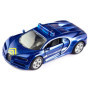 siku 1541, Voiture de Police Bugatti Chiron, Bleue, Métal/plastique, Pneus en Caoutchouc, Capot ouvrable