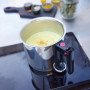BAUMALU - Saucière Bain-Marie - Acier Inoxydable 18/10 Haut de Gamme - Tous Feux dont Induction - Triple Fond Diffuseur - Gradua