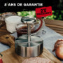 Fm Professional 22205 Presse burger, presse viande pour burger, presse à hamburger, Acier inoxydable, Argenté, 14 x 11 x 11 cm