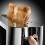 Russell Hobbs Grille Pain [Fente longue 2 Toasts/ 1 Tranche baguette] Elegance Acier chromé (Fente large, 6 Niveaux de Brunissag