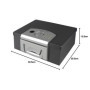 HMF 1006-02 Coffre-fort pour documents, Caisse à Monnaie verrou électronique, 32,5 x 25,5 x 12,5 cm, noir
