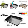 SW-Stahl 07377L Bac de rétention universel XXL I 88 x 60 x 10cm grand bac en plastique I 42 litres de capacité