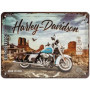Nostalgic-Art Plaque Vintage, Harley-Davidson – Route 66 Road King – Idée de Cadeau pour Fans de Moto, en métal, Déco Design Ret