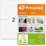Printation Étiquettes Autocollantes 210 x 148 mm - 200 Étiquettes, 100 Feuille A4 imprimante avec 2 Étiquettes A5 - Étiquettes d