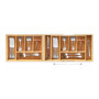 Relaxdays Plateau à couverts extensible HBT 5 x 48,5 x 28 cm, insert à couverts en bambou avec 5 à 7 compartiments comme organis