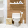 Relaxdays, blanc Ensemble brosse WC porte-papier toilettes serviteur salle de bain, HxlxP: 78 x 29 x 20 cm, acier, plastique, 1
