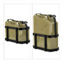 Relaxdays Support pour jerricane Automobile, pour 10 & 20 l, réserve, Porte bidon, métal, Support récipient, Noir