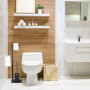 Relaxdays Brosse WC et dérouleur Papier avec Porte-Rouleaux de Rechange, Vertical, Salle de Bain, HLP 72x25x20 cm, Noir