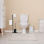 Relaxdays Brosse WC et dérouleur Papier avec Porte-Rouleaux de Rechange, Vertical, Salle de Bain, HLP 72x25x20 cm, Noir